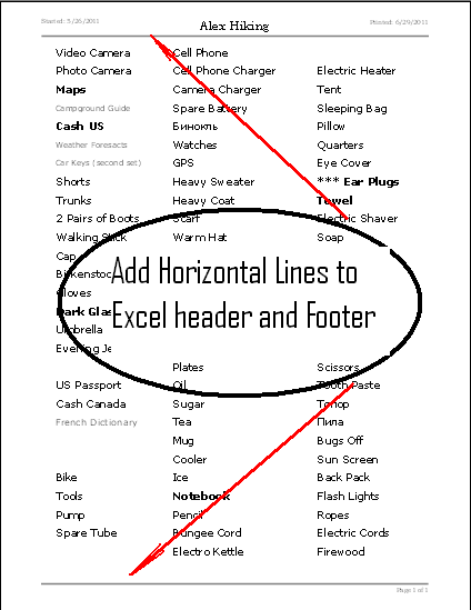 How To Insert A Line In Excel Header