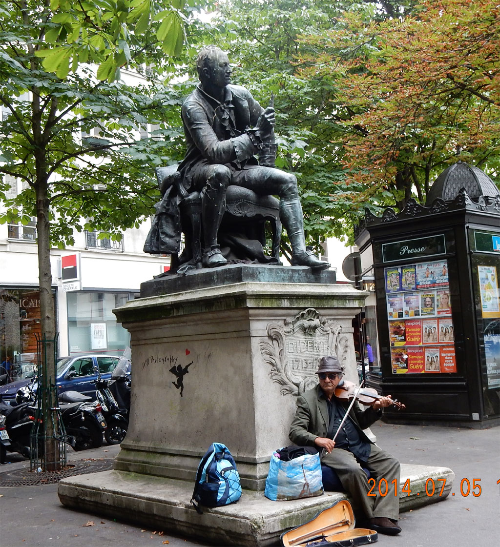 07-05 18:40 Diderot statue near 145 Boulevard Saint-Germain